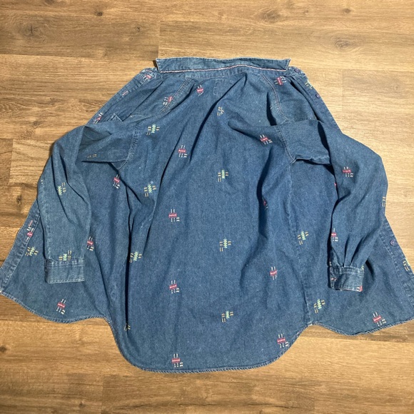 Code Bleu Japan button down shirt medium Vintage Women’s - Picture 4 of 4